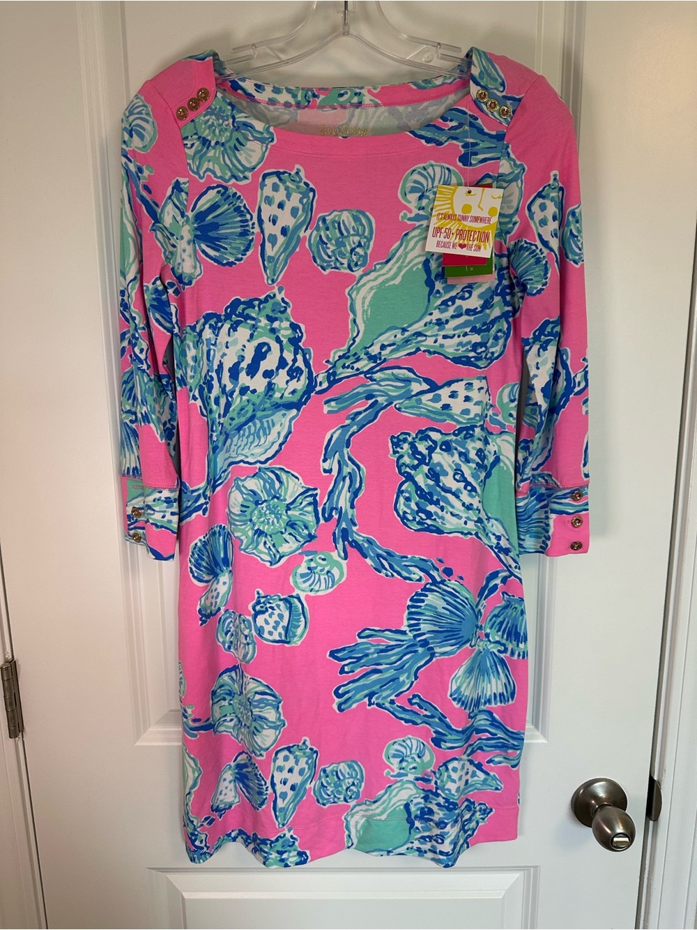 Lilly Pulitzer NWT Blue Pout Barefoot Princess UPF 50 Sophie Dress